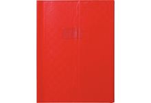 Paquet de 10 protège-cahiers avec rabats épaisseur 22/100ème 24 x 32 cm rouge