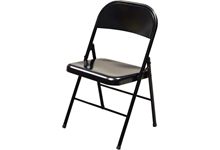 Lot de 2 chaises Boston métal noir