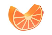 Pouf orange à bascule hauteur 52cm