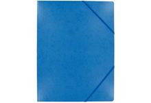 Chemise sans rabat à élastiques en carte lustrée 5/10ème format 24x32 cm coloris bleu