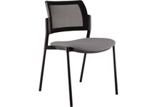 Lot de 2 chaises polyvalentes Kyos noir/gris moyen