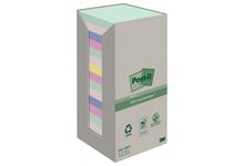 Tour distributrice de 16 blocs de 100 feuilles post-it recyclées 76 x 76 mm collection nature