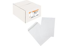 Boite de 500 pochettes blanches C5 162x229 90g/m² bande de protection