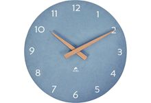 Horloge diamètre 30cm Milena bleu et bois