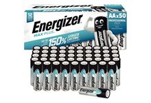 Boîte 50 piles 1,5V Max Plus AA ENERGIZER Alcaline