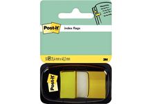 Carte de 50 index post-it repositionnables 25,4 x 43 mm jaune