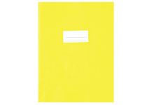 Paquet de 10 protèges-cahier luxe opaque avec rabats épaisseur 22/100ème 17x22 cm PVC cristal jaune