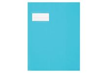 Paquet de 10 protèges-cahier épaisseur 21/100ème 17x22 cm PVC bleu clair