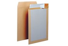 Boîte de 100 pochettes dos carton 260x330 120g/m² bande siliconée