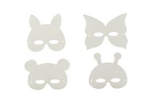 Lot de 24 masques en carton forme animaux assortis
