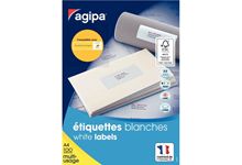 Boîte de 1400 étiquettes multi-usages blanches 99,1x38,1mm