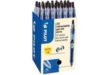 Pack de 20 stylos gel B2P noirs dont 4 gratuits