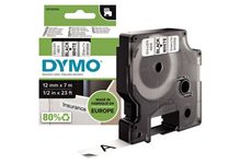 Ruban cassette Dymo 12 mm x 7 m noir et blanc