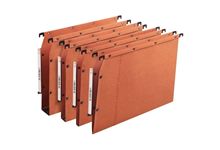 Paquet de 25 dossiers suspendus ULTIMATE en kraft 240g pour armoire, dos V, orange