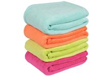 Couverture polaire microfibre 100x75cm abricot