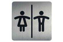 Plaque de signalisation imprimée toilettes pour hommes et femmes
