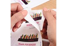 Boîte de 200 étiquettes badges adhésifs tissu 80 x 50 mm