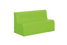 Canapé 2 places PVC vert hauteur d’assise : 17cm