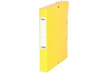 Boîte de classement en carte grainée, dos de 40 mm, coloris jaune