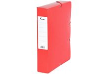 Boîte de classement en carte grainée, dos de 60 mm, coloris rouge