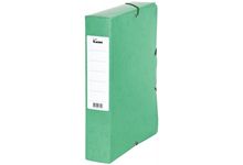 Boîte de classement en carte grainée, dos de 60 mm, coloris vert