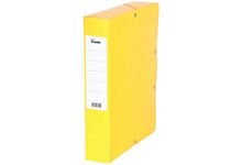 Boîte de classement en carte grainée, dos de 60 mm, coloris jaune