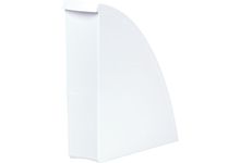 Porte revues en polystyrène robuste et rigide CEP dos 8,5 cm gloss blanc