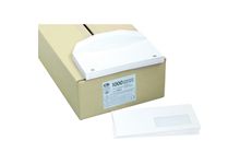 Paquet de 50 enveloppes blanches précasées DL 110x220 80g/m² bande