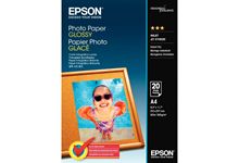 Paquet de 20 feuilles de papier photo glacé à la marque Epson de format A4 200g (21 x 29,7 cm)