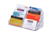 Porte-cartes de visite 8 compartiments transparent