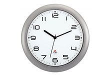 Horloge silencieuse diamètre 30cm gris métal