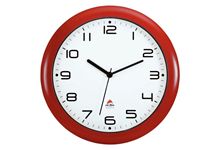 Horloge silencieuse diamètre 30cm rouge