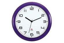 Horloge silencieuse diamètre 30cm prune