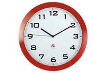 Horloge silencieuse diamètre 38cm rouge
