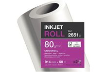 Paquet de 2 rouleaux papier 0.914x50m 80g jet encre