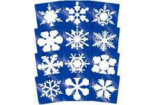 Lot de 12 pochoirs flocons de neige