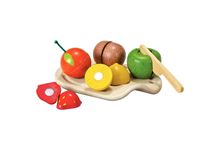 Plateau de 5 gros fruits en bois PLAN TOYS