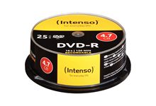 Spindle de 25  DVD-R Intenso 4,7 Go