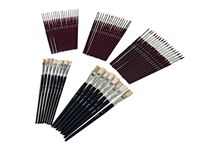 Kit de 60 pinceaux + 20 brosses, tailles assorties