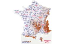 Pochette de 2 cartes départements + fleuves