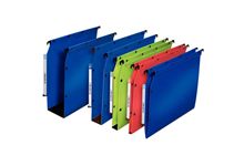 Paquet de 10 dossiers suspendus pour armoires en polypropylène dos 15 mm coloris vert