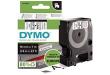 Ruban cassette Dymo 19 mm x 7 m noir et blanc 19 mm