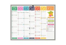 Calendrier semestriel 6 mois par face Tendance 21x26,5cm