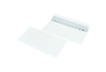 Boîte de 500 enveloppes blanches DL 110x220 90g/m²  bande de protection