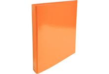 Classeur 4 anneaux ronds diamètre 30 mm en carte pelliculée format A4 coloris orange