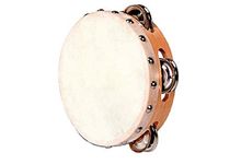 Tambourin en peau avec cymballes diamètre 15cm