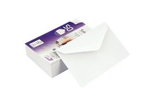 Paquet de 50 enveloppes blanches 90x140mm 100g pour cartes de visite