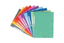 Paquet de 10 chemises 3 rabats à élastiques en carte lustrée 400g, coloris assortis