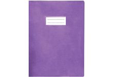 Paquet de 10 protèges-cahier luxe opaque avec rabats épaisseur 22/100ème 17x22 cm PVC cristal violet