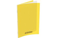 Piqûre 60 pages 24x32 cm seyès 90g couverture en polypropylène jaune